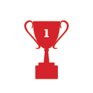 Number One trophy icon.