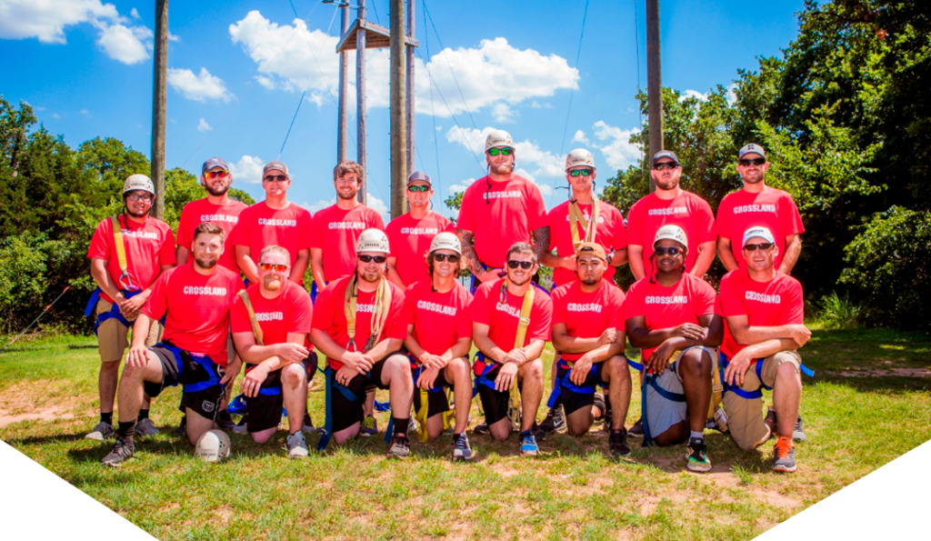 Group of Crossland Construction employees posing outside.