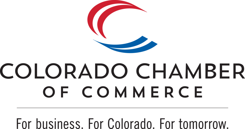 Colorado chamber of commerce logo.