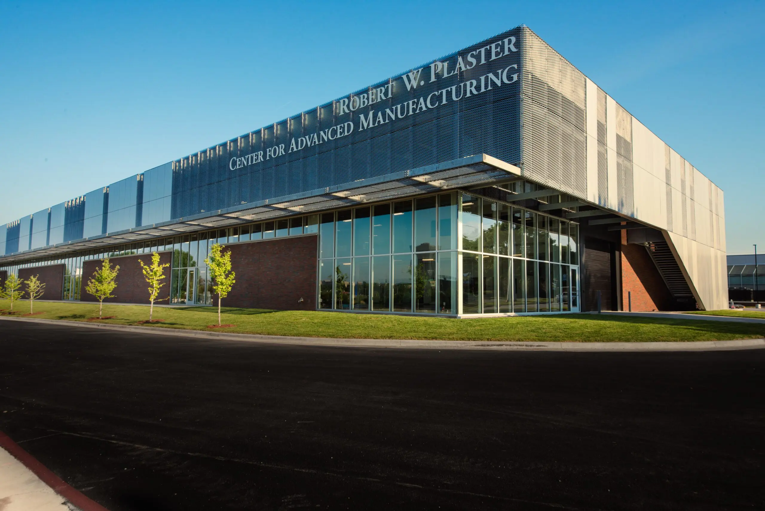 A building with a sign on the front.