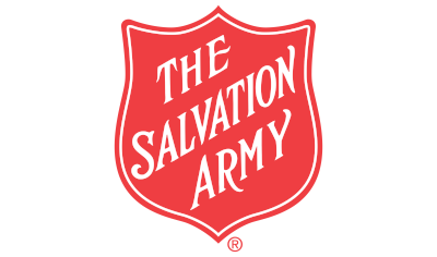 The Salvation Army red shield logo with white text reading "The Salvation Army" on a white background.