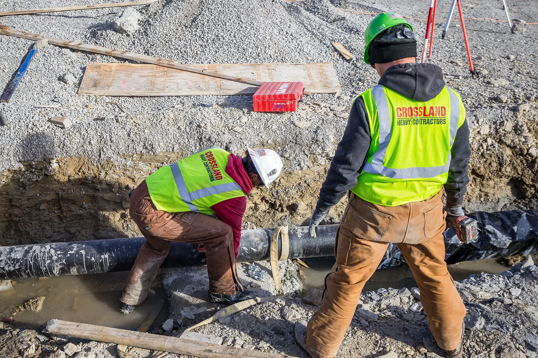 Crossland Heavy Contractors Kansas City field crew at work.