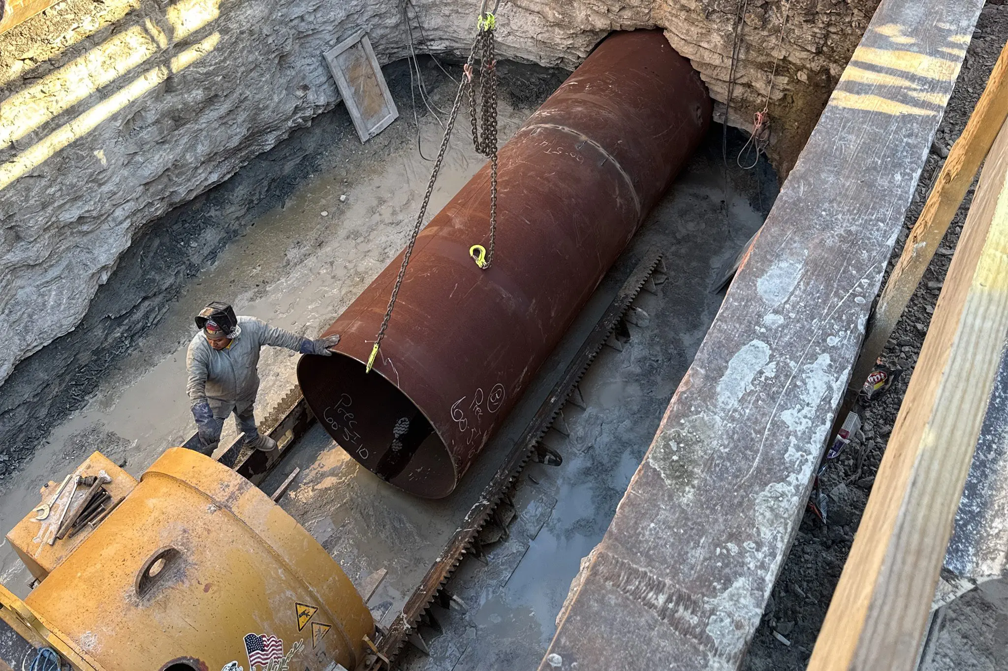 Self-performed earthwork, underground utilities, and concrete work.