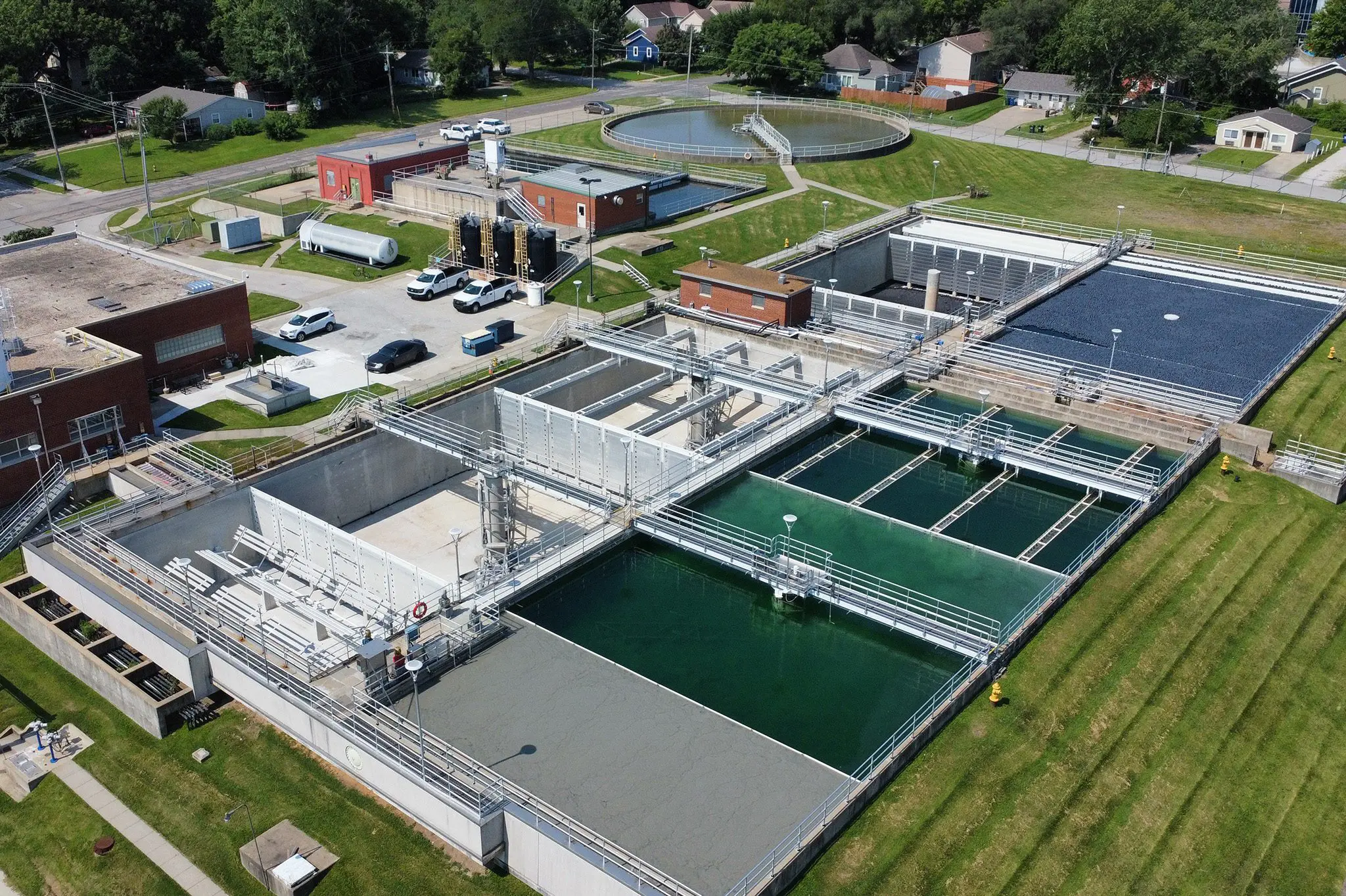 Water and wastewater treatment construction by Crossland Heavy Contractors.