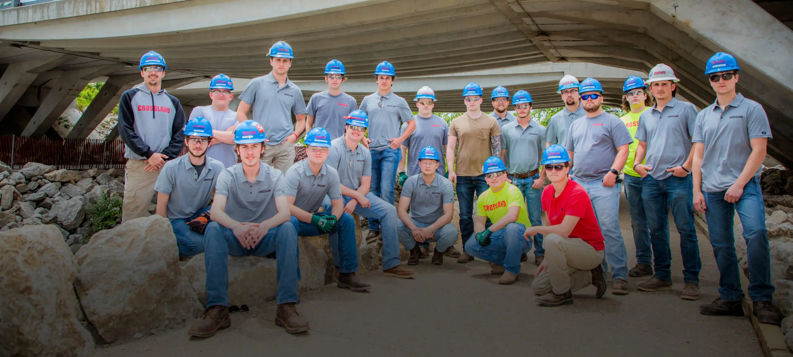 Group photo of Tulsa interns wearing PPE outside.