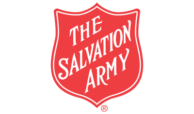 The Salvation Army red shield logo with white text reading "The Salvation Army" on a white background.