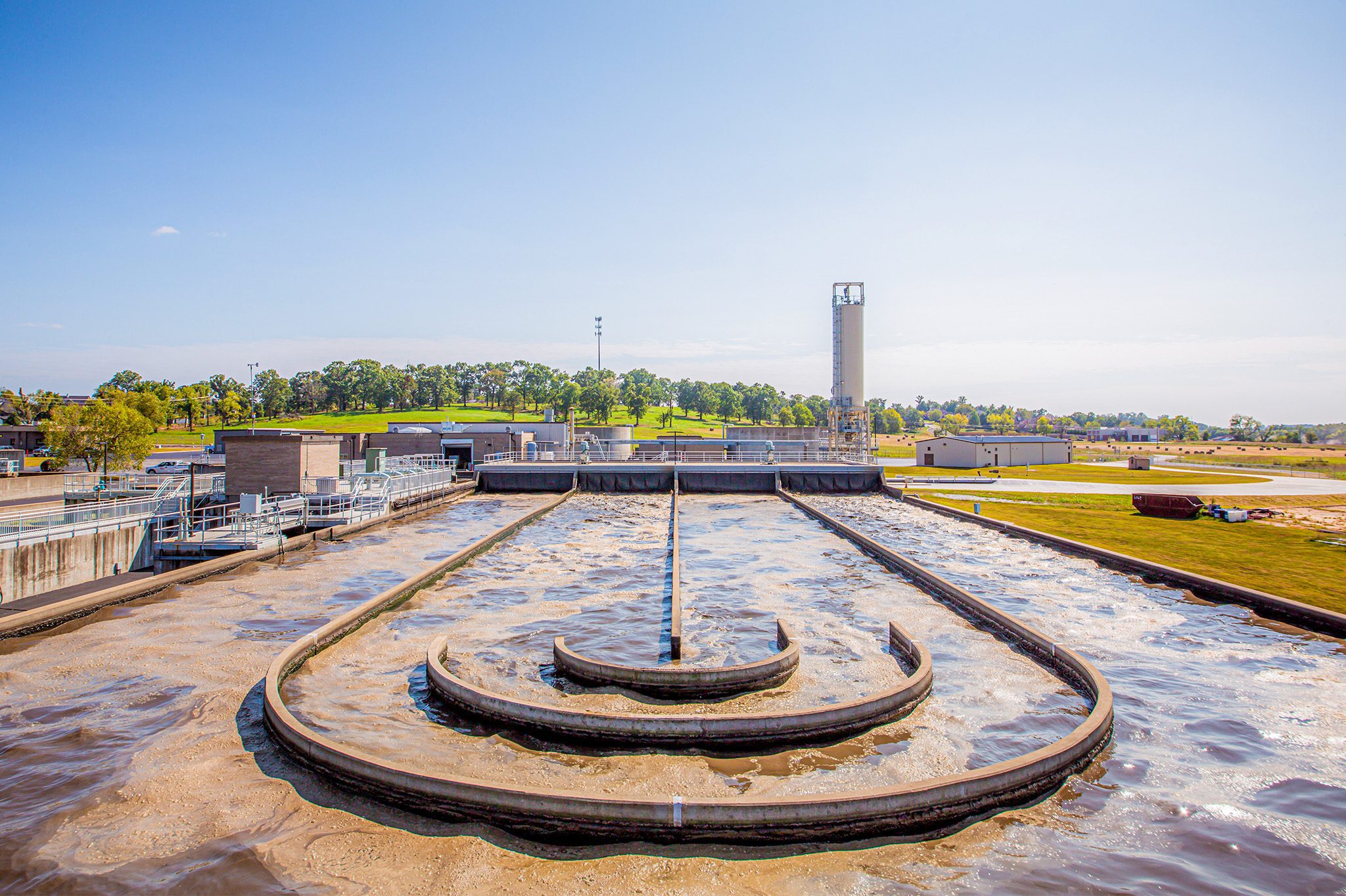 Water and wastewater treatment construction by Crossland Heavy Contractors.