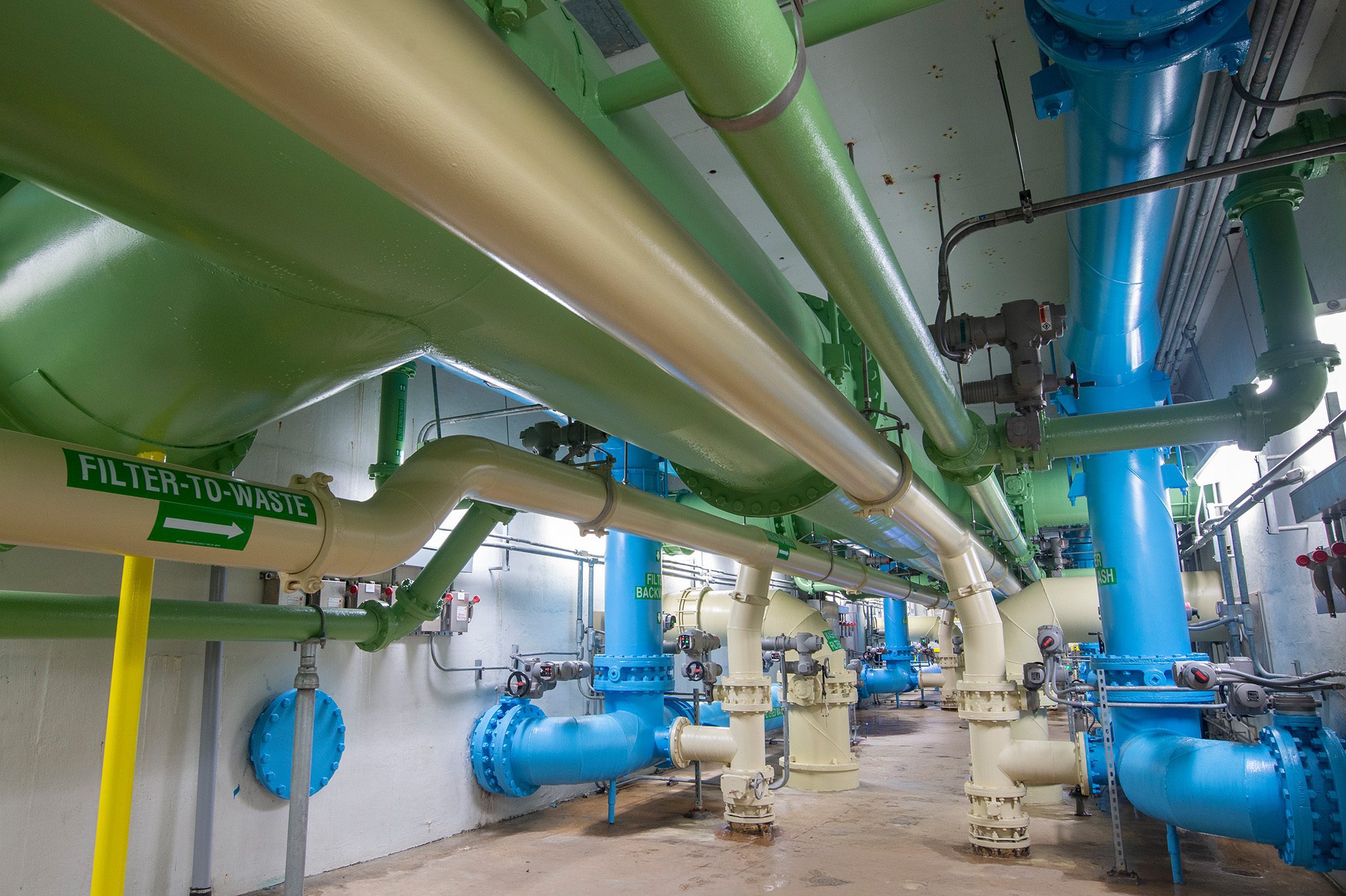 Water treatment facility project by Crossland Heavy Contractors in Arkansas.