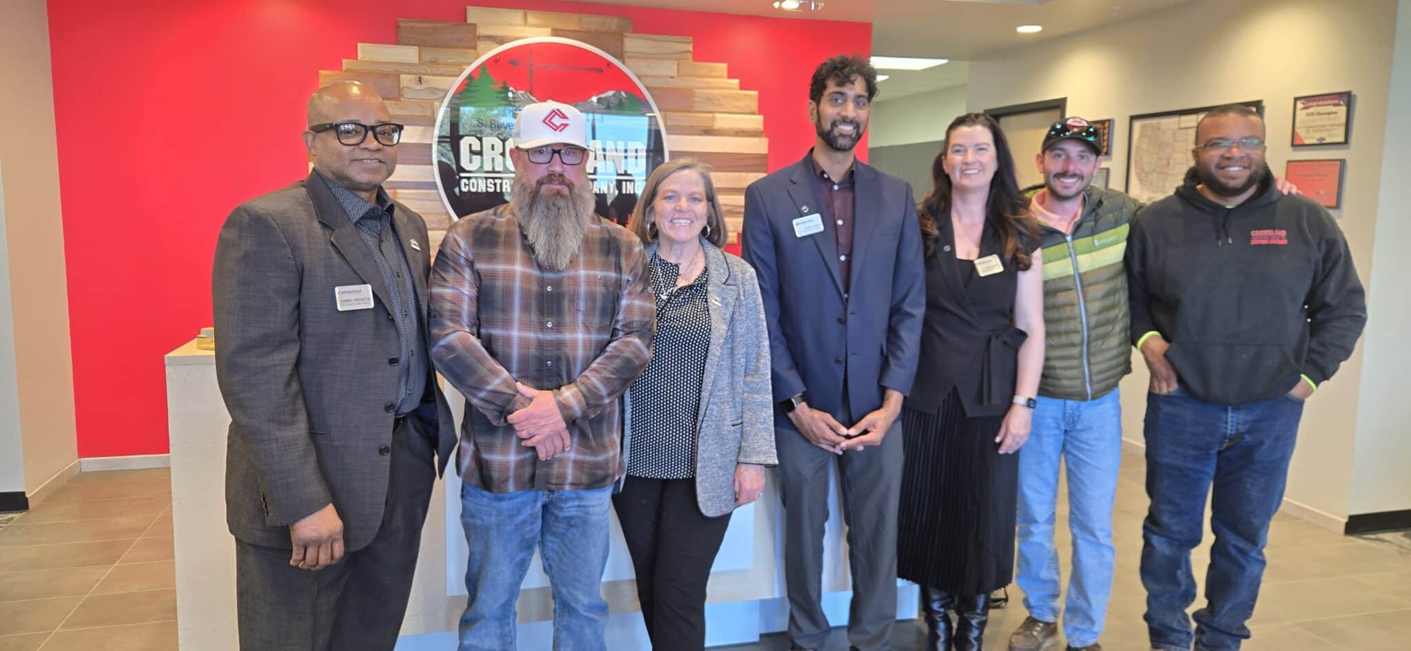 Mayor Sweetland and her staff from the City of Centennial with Crossland team members