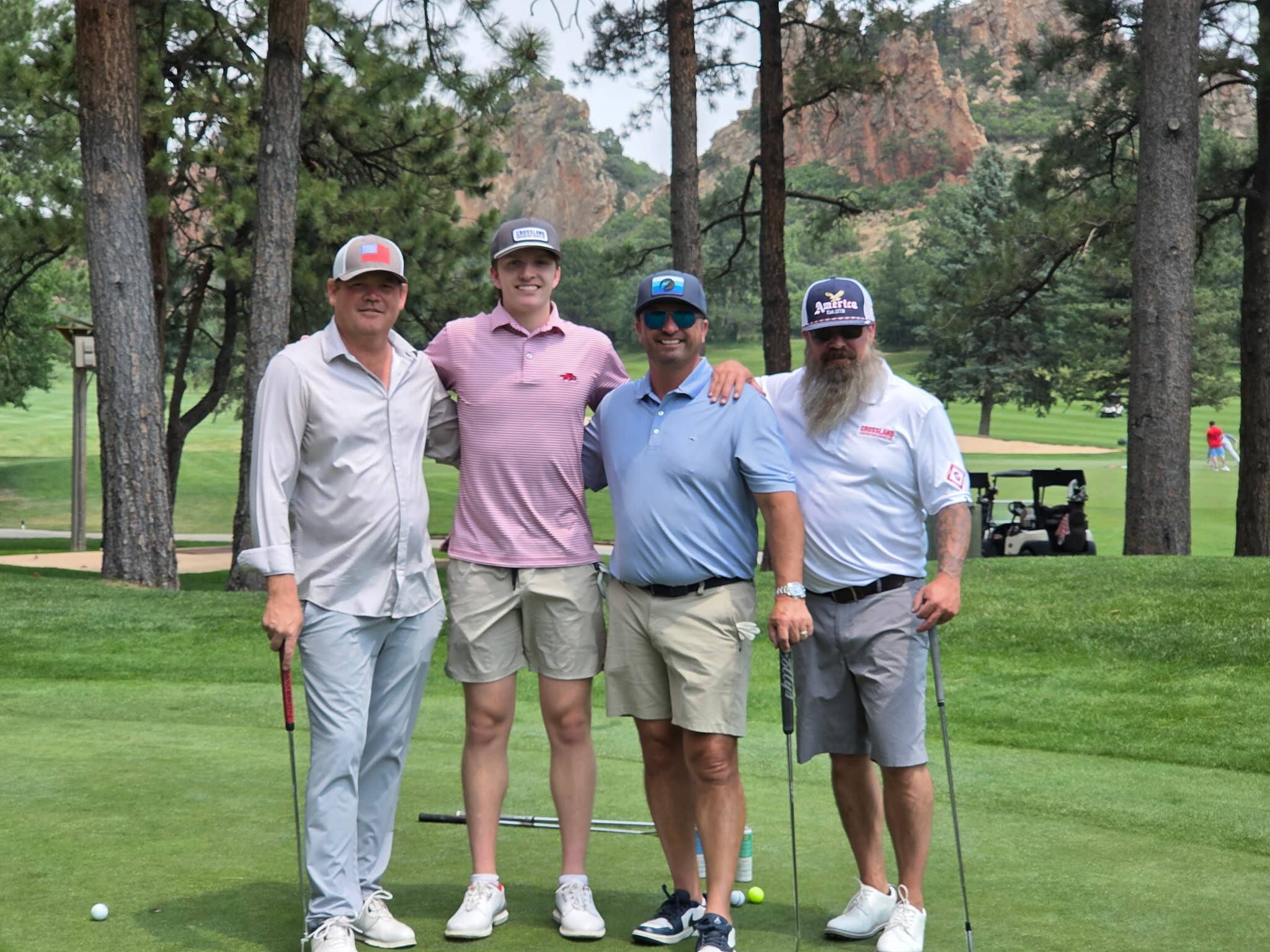 Crossland team members at a golf outing